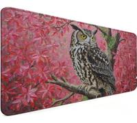 Mousepad 59.1x31.5x0.12 Inch Mousemat Owl P-B1EKK | Soft Smooth Surface with Stitched Edges , Waterproof Smooth Surface Mousepad for Pc Gaming Office Accessories