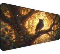 Mousepad 59.1x31.5x0.12 Inch Mousemat Owl P-NN0AV | Soft Smooth Surface with Stitched Edges , Waterproof Smooth Surface Mousepad for Pc Gaming Office Accessories