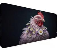 Mousepad 59.1x31.5x0.12 Inch Mousemat Rooster 9-0YG9R | Soft Smooth Surface with Stitched Edges , Waterproof Smooth Surface Mousepad for Pc Gaming Office Accessories