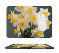 Mousepad 7.9"x9.4" Non-Slip Waterproof Gaming MouseMat for Wireless Mouse, Computers, Laptop, Office Daffodils Photos