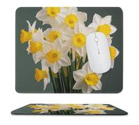 Mousepad 9.8"x11.8" Non-Slip Waterproof Gaming MouseMat for Wireless Mouse, Computers, Laptop, Office Daffodils Photos