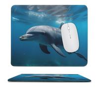Mousepad 9.8"x11.8" Non-Slip Waterproof Gaming MouseMat for Wireless Mouse, Computers, Laptop, Office Dolphins in The
