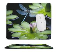Mousepad 9.8"x11.8" Non-Slip Waterproof Gaming MouseMat for Wireless Mouse, Computers, Laptop, Office Dragonfly Flies Over