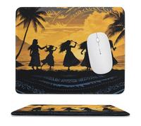Mousepad 9.8"x11.8" Non-Slip Waterproof Gaming MouseMat for Wireless Mouse, Computers, Laptop, Office Five Silhouettes of Hawaiian Dance