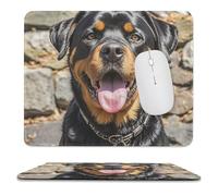 Mousepad 9.8"x11.8" Non-Slip Waterproof Gaming MouseMat for Wireless Mouse, Computers, Laptop, Office Rottweiler Dogs Tongue Head