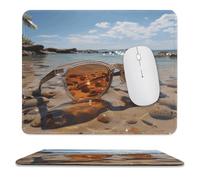 Mousepad 9.8"x11.8" Non-Slip Waterproof Gaming MouseMat for Wireless Mouse, Computers, Laptop, Office Sunglasses on The Beach