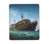 Mousepad Abandoned Cruise Ship at Sea Desk Mat for Computer 10x12in