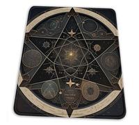 Mousepad Alchemist Sacred Star Map Mystic Dark Non-Slip Mouse Mat Stitched Edges Mouse Pad For Pc Work Home 25X30cm