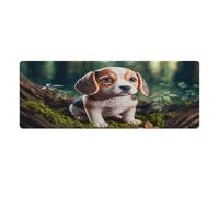 Mousepad Beagle Puppy Dog Washable Mouse Mat 30x80cm Large Desk Mat Soft Smooth Surface And Anti Slip Rubber Base Waterproof Soft Cloth