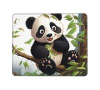 Mousepad Cartoon Panda on The Tree Branch Table Mat for Office 10x12in