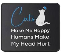 Mousepad Cats Make Me Happy Table pad for Office 10x12in