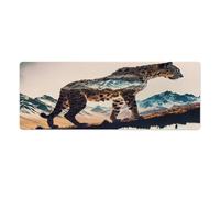 Mousepad Clouded Leopard Art Extended Mouse Pad 30x80cm Keyboard Desk Mat with Non Slip Rubber Water Resistant Surface for Home Office Gaming Room