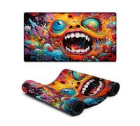 Mousepad Colorful Psychedelic Miracles Happen Extra Large Mouse Mat 40X75cm Keyboard Desk Mat for Laptop Computer PC Office Cute Design Desk Accessories
