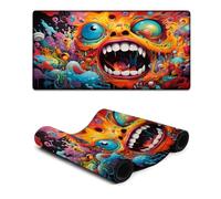 Mousepad Colorful Psychedelic Miracles Happen Washable Mouse Mat 30x60cm Large Desk Mat Anti Fray Stitched Edges Non Slip Rubber Base Improved Precision And Speed
