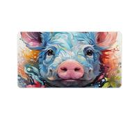 Mousepad Colourful Watercolour Pig Washable Mouse Mat 40x75cm Large Desk Mat Soft Smooth Surface And Anti Slip Rubber Base Waterproof Soft Cloth