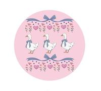 Mousepad Coquette Pink Goose Kawaii Silly Mouse Pad | 20Cm Mouse Pad Round Stitched Edge Mouse Mat For Home Laptop Office