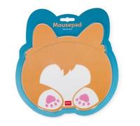 LEGAMI - Mousepad, Mouse Mat with Dust and Anti-Glare PVC Surface, Non-Slip Rubber Base, Corgi Motif, 8.8 x 9.2 Inch