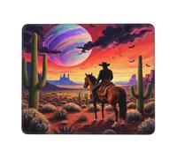 Mousepad Cosmic Western Cowboy in Desert with Giant Mouse Pad PC 25x30cm