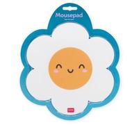 LEGAMI - Mouse Mat Mouse Mat with Dust and Anti-Glare PVC Surface, Non-Slip Rubber Base, Daisy Motif, 8.8 x 9.2 Inch
