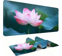 Mousepad Extended Gaming Mouse Pad, Desk Mat large for Office Accessories, Mouse with Stitched Edges Non-Slip Rubber Base Desk Pad Lotus Pink Home Mouse Mat Decor Gifts for Men 700x300mm j0zj-651