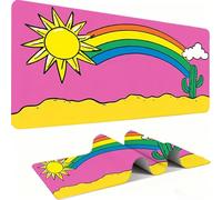 Mousepad Extended Gaming Mouse Pad, Desk Mat large for Office Accessories, Mouse with Stitched Edges Non-Slip Rubber Base Desk Pad Mountain Abstract Home Mouse Mat Decor Gifts 1500x800mm j0zj-441