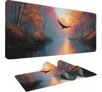 Mousepad Extended Gaming Mouse Pad, Desk Mat large for Office Accessories, Mouse with Stitched Edges Non-Slip Rubber Base Desk Pad Eagle Animal Home Mouse Mat Decor Gifts for Men 800x300mm j0zj-348