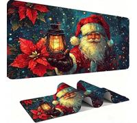 Mousepad Extended Gaming Mouse Pad, Desk Mat large for Office Accessories, Mouse with Stitched Edges Non-Slip Rubber Base Desk Pad Maple Leaf Santa Claus Home Mouse Mat (90x40cm/35.4x15.7in) j0xk-855