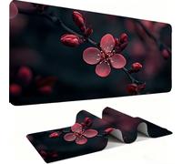 Mousepad Extended Gaming Mouse Pad, Desk Mat large for Office Accessories, Mouse with Stitched Edges Non-Slip Rubber Base Desk Pad Flower Landscape Home Mouse Mat Decor Gifts 700x300mm j0zj-618