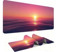 Mousepad Extended Gaming Mouse Pad, Desk Mat large for Office Accessories, Mouse with Stitched Edges Non-Slip Rubber Base Desk Pad Lake Sunset Home Mouse Mat Decor Gifts for Men 1500x800mm j0zj-681