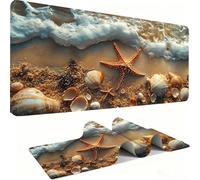 Mousepad Extended Gaming Mouse Pad, Desk Mat large for Office Accessories, Mouse with Stitched Edges Non-Slip Rubber Base Desk Pad Landscape Sea Home Mouse Mat Decor Gifts for Men 700x300mm j0zj-819