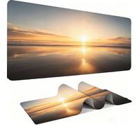Mousepad Extended Gaming Mouse Pad, Desk Mat large for Office Accessories, Mouse with Stitched Edges Non-Slip Rubber Base Desk Pad Sunset Landscape Home Mouse Mat Decor Gifts 700x300mm j0zj-831