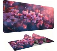 Mousepad Extended Gaming Mouse Pad, Desk Mat large for Office Accessories, Mouse with Stitched Edges Non-Slip Rubber Base Desk Pad Flower Pink Home Mouse Mat Decor Gifts for Men 800x300mm j0zj-738