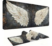 Mousepad Extended Gaming Mouse Pad, Desk Mat large for Office Accessories, Mouse with Stitched Edges Non-Slip Rubber Base Desk Pad Animal Wings Home Mouse Mat Decor Gifts (80x40cm/31.5x15.7in) j0xk960
