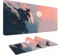 Mousepad Extended Gaming Mouse Pad, Desk Mat large for Office Accessories, Mouse with Stitched Edges Non-Slip Rubber Base Desk Pad Waterfall Landscape Home Mouse Mat Decor Gifts 900x400mm j0zj-270