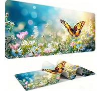 Mousepad Extended Gaming Mouse Pad, Desk Mat large for Office Accessories, Mouse with Stitched Edges Non-Slip Rubber Base Desk Pad Iris Japonica Mouse Mat Decor Gifts (90x40cm/35.4x15.7in) j0xk-756