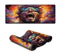 Mousepad Fantasy Colorful Art Washable Mouse Mat 30x80cm Large Desk Mat Anti Fray Stitched Edges Non Slip Rubber Base Improved Precision And Speed