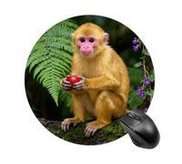 Mousepad Golden Monkey In The Trees Mouse Mat | 20Cm Mouse Pads Rubber Base Durable Mouse Mat For Home Work Gaming