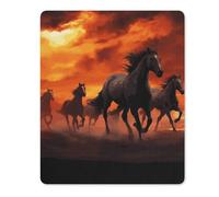 Mousepad Horses Red Glowing Clouds Printed Mouse Pad Mouse Mat Superb Tracking Accuracy And Smooth Surface Mouse Control for Office Home