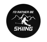 Mousepad I'D Rather Be Skiing Ski Skis Snow Mouse Mat Durable Mouse Pad Washable Mousemat For Gaming Laptop Computer 20X20 Cm