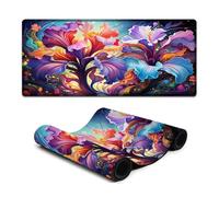 Mousepad Imagine Colorful Psychedelic Flowers Extra Large Mouse Mat 40x90cm Desk Pad Soft Smooth Surface And Anti Slip Rubber Base Waterproof Soft Cloth