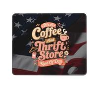 Mousepad It's A Coffee and Thrift Store Kind of Day Leather Mouse Mat