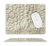 Mousepad Ivory Skin Texture MouseMats with Non-Slip Base MousePads for Man Woman Computer Desktop Protection Mat Desk Mat with Stitched Edges