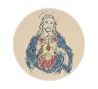 Mousepad Jesus Christianity Heart Sacred Religion 3 Desk Mat Small Mousemat Soft Mouse Pad For Studying Office Pc 20X20 Cm