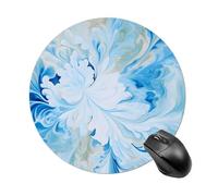 Mousepad Leather Mousemat with Rubber Base Desk Protector Pad for Laptop Blue and White Mousemats Computer Desk Mat Non-Slip Desk Pad for Work