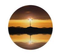 Mousepad Light And Clouds On Mountain Jesus Christ And The Holy Cross 11 Mousemat Soft Mouse Pad Portable Mouse Mat For Computer Work Pc 20X20 Cm