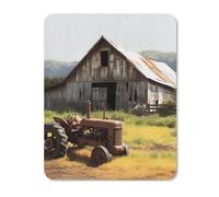 Mousepad Old Wooden Barn Tractor Printed Mouse Pad Mouse Mat Superb Tracking Accuracy And Smooth Surface Mouse Control for Office Home