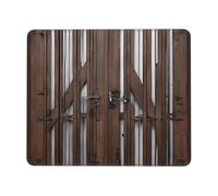 Mousepad Print Fun Cute Non-Slip Waterproof Mouse-pad for Laptop Computer Mousepad for Home Office Desk Accessories/Decor, Rustic Stall Wooden Door