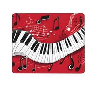 Mousepad Print Fun Cute Non-Slip Waterproof Mouse-pad for Laptop Computer Mousepad for Home Office Desk Accessories/Decor, Music Note Piano