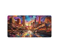 Mousepad Psychedelic Las Vegas Strip at Night Washable Mouse Mat 30x60cm Large Desk Mat Soft Smooth Surface And Anti Slip Rubber Base Waterproof Soft Cloth