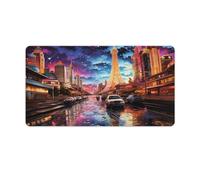 Mousepad Psychedelic Las Vegas Strip at Night Washable Mouse Mat 40x75cm Large Desk Mat Soft Smooth Surface And Anti Slip Rubber Base Waterproof Soft Cloth